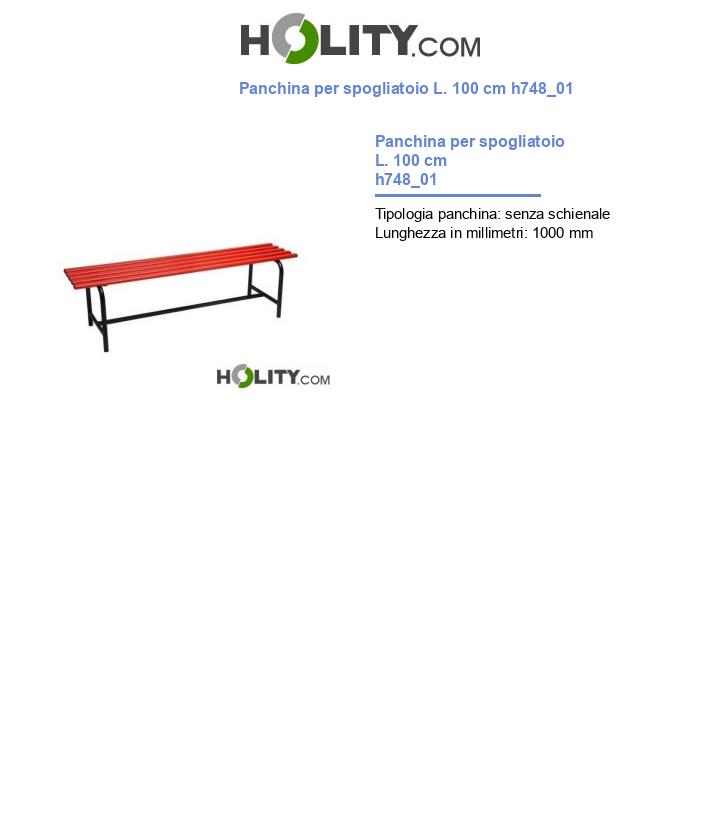 Panchina per spogliatoio L. 100 cm h748_01