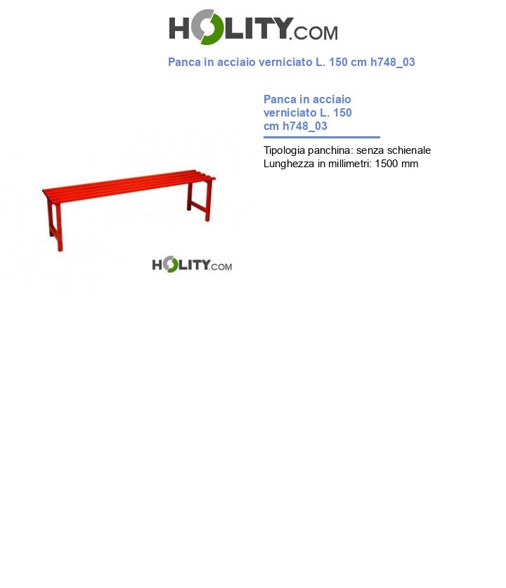 Panca in acciaio verniciato L. 150 cm h748_03