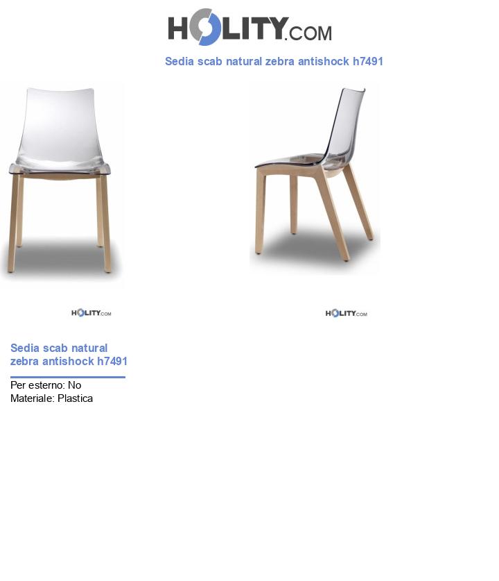 Sedia scab natural zebra antishock h7491