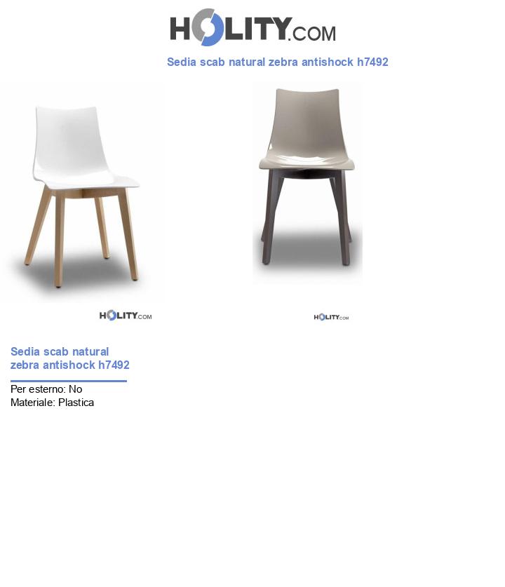 Sedia scab natural zebra antishock h7492