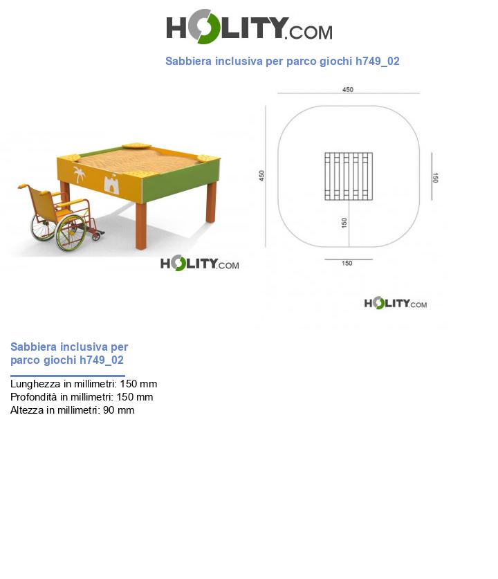 Sabbiera inclusiva per parco giochi h749_02