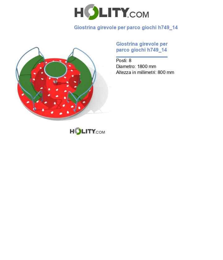 Giostrina girevole per parco giochi h749_14