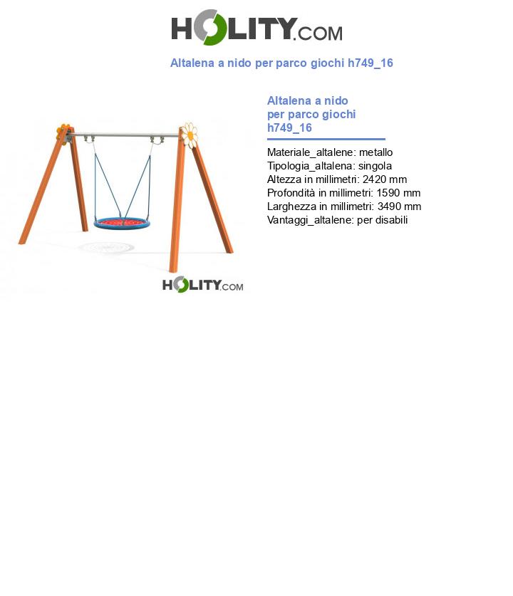 Altalena a nido per parco giochi h749_16