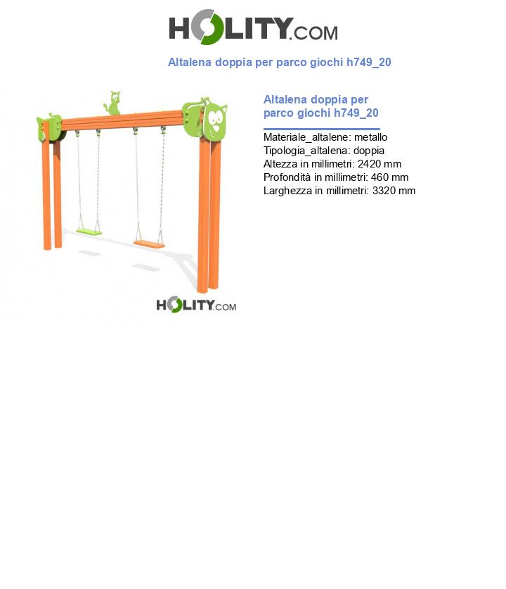 Altalena doppia per parco giochi h749_20