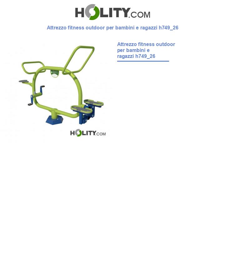 Attrezzo fitness outdoor per bambini e ragazzi h749_26