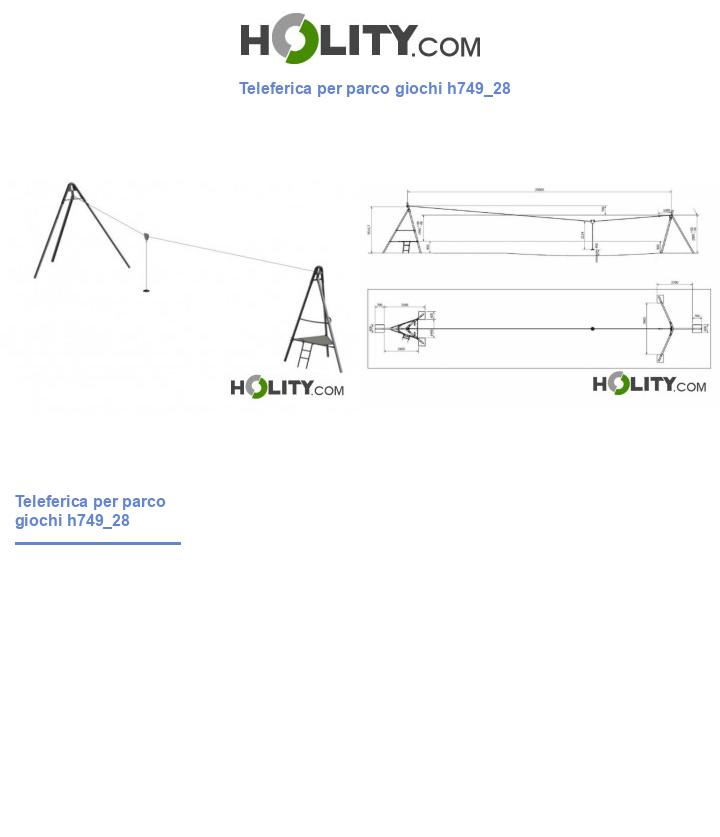 Teleferica per parco giochi h749_28