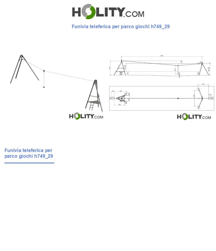 Funivia teleferica per parco giochi h749_29