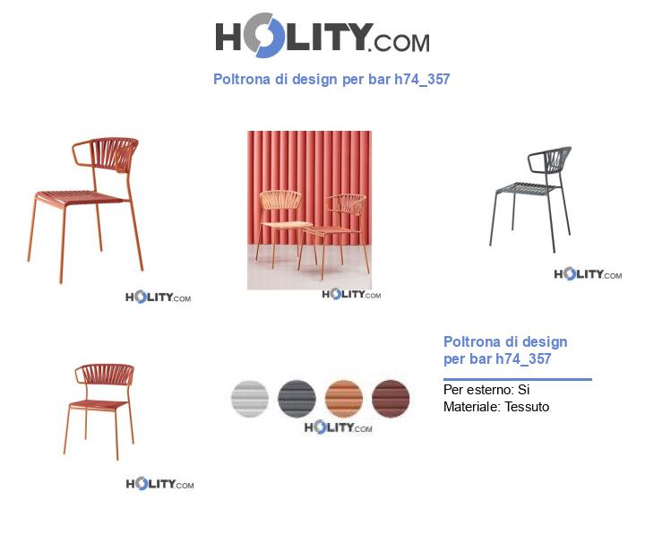 Poltrona di design per bar h74_357