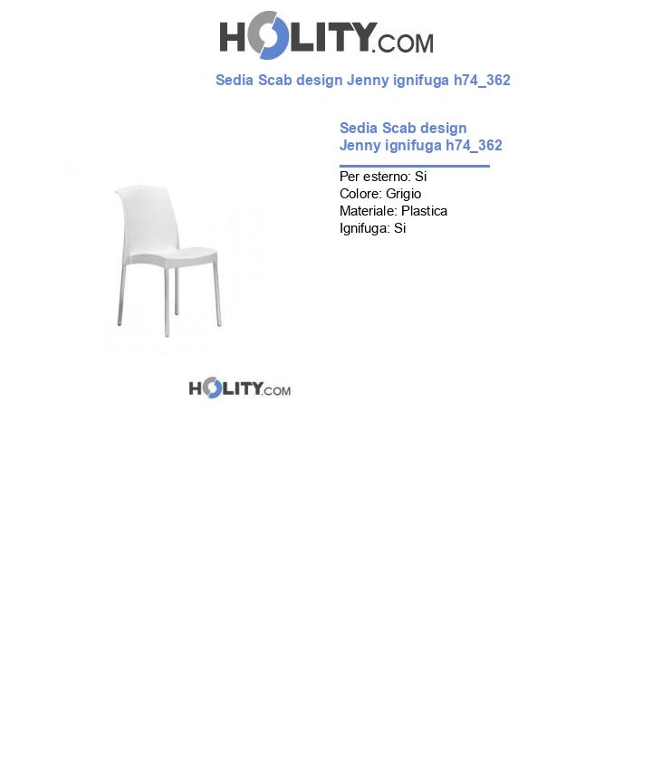 Sedia Scab design Jenny ignifuga h74_362