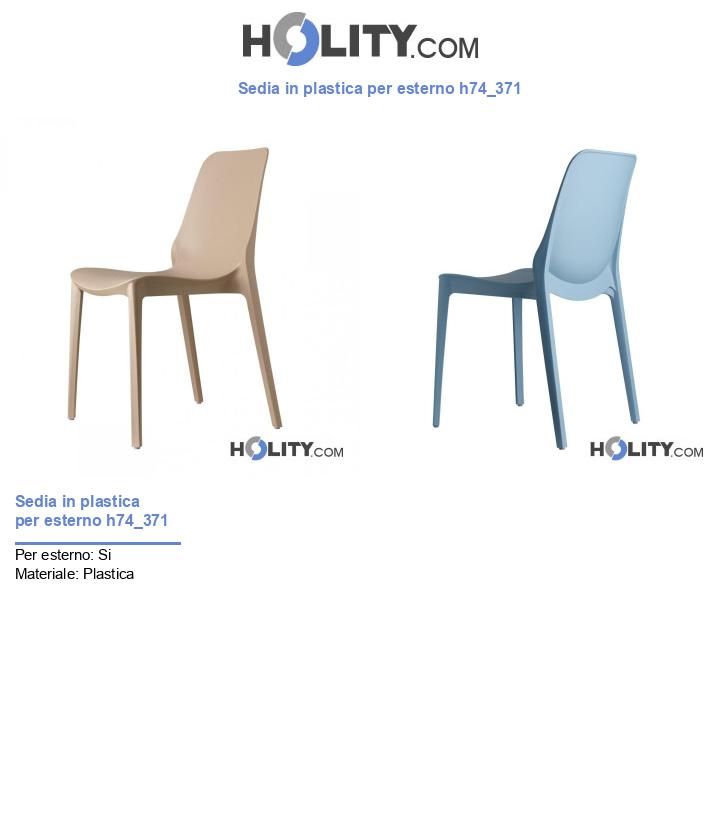 Sedia in plastica per esterno h74_371