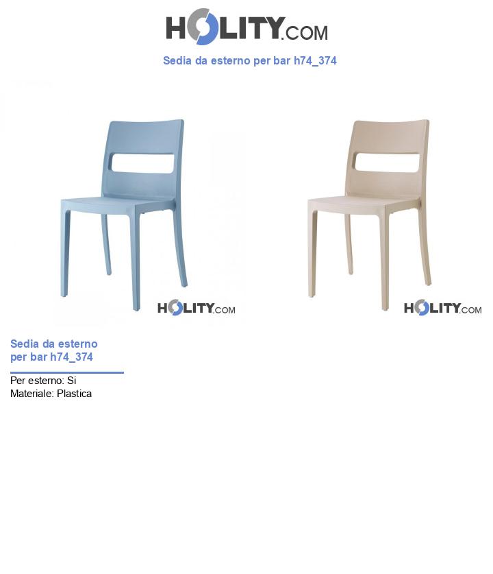 Sedia da esterno per bar h74_374