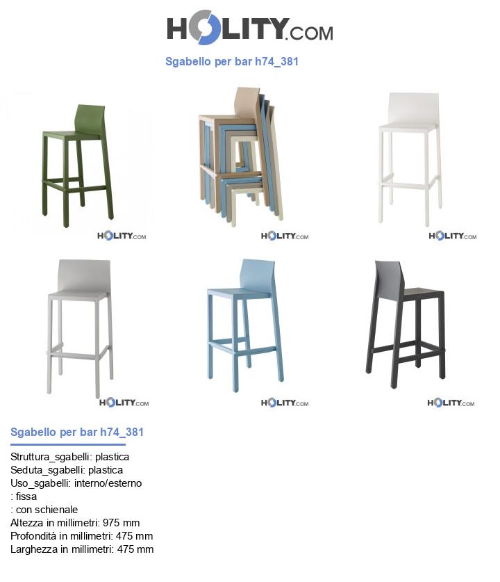 Sgabello per bar h74_381