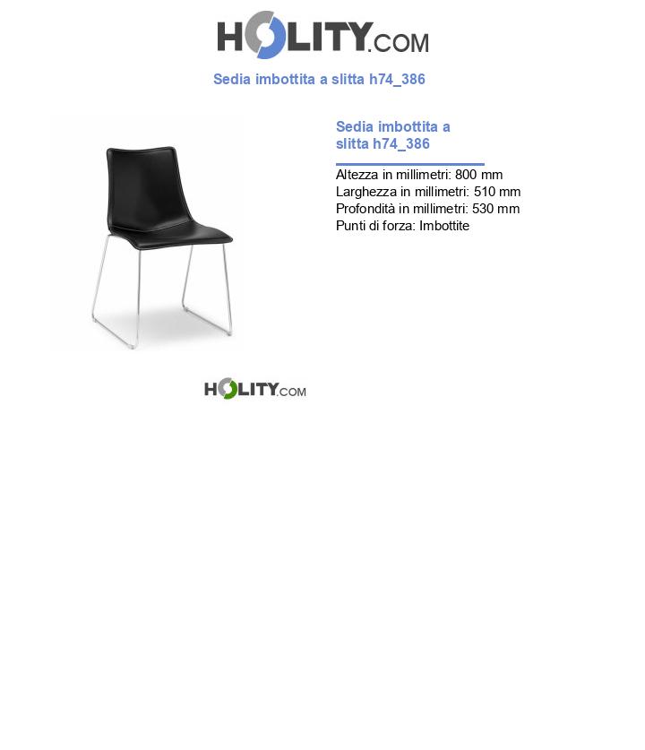 Sedia imbottita a slitta h74_386