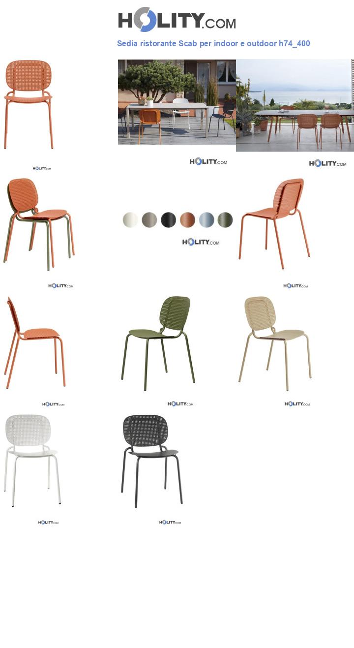 Sedia ristorante Scab per indoor e outdoor h74_400