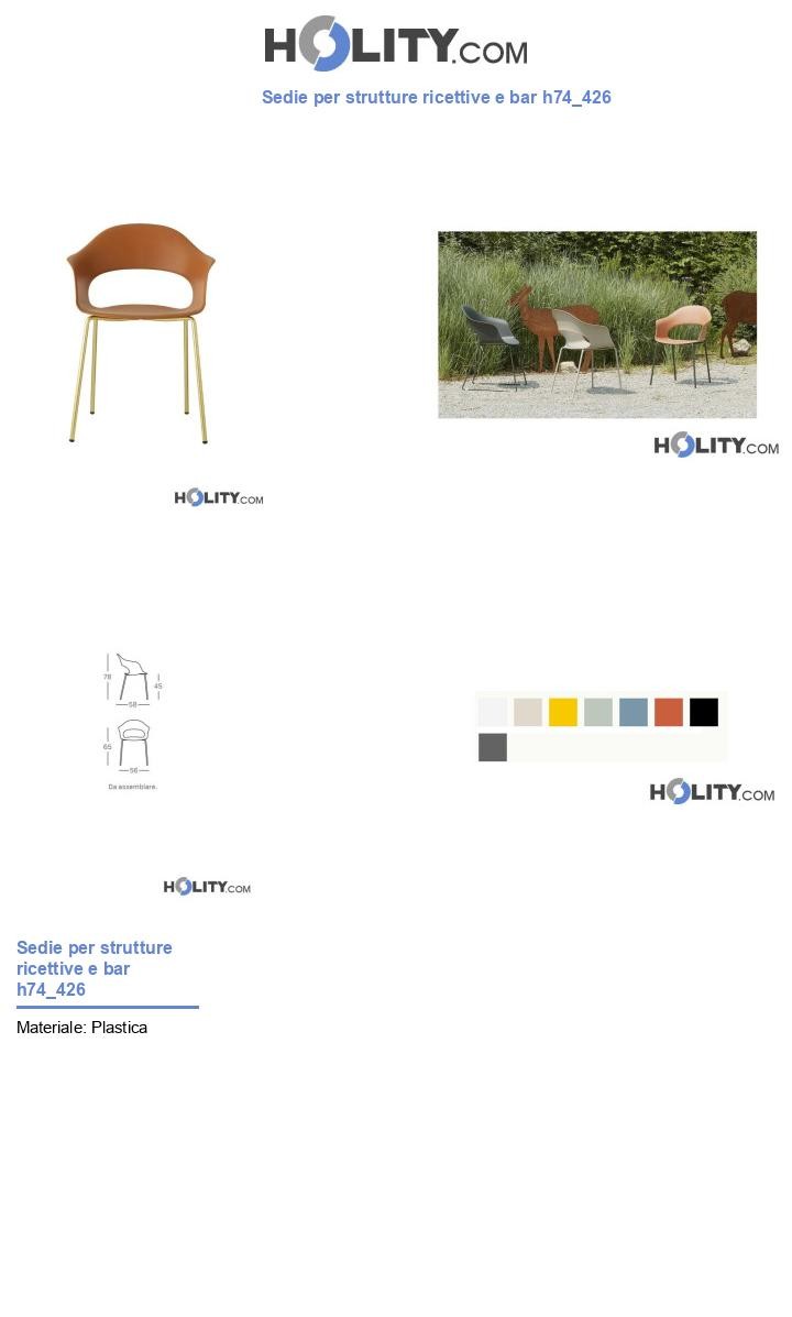 Sedie per strutture ricettive e bar h74_426