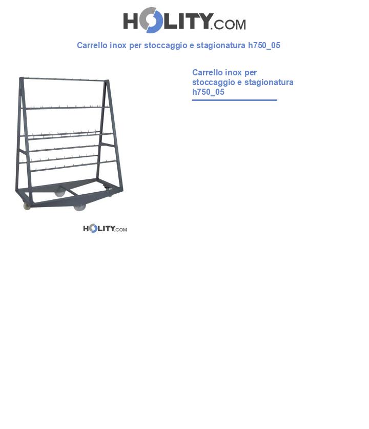 Carrello inox per stoccaggio e stagionatura h750_05