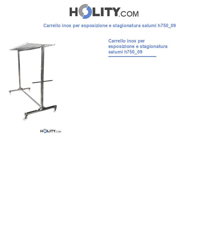 Carrello inox per esposizione e stagionatura salumi h750_09