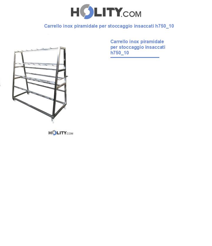 Carrello inox piramidale per stoccaggio insaccati h750_10