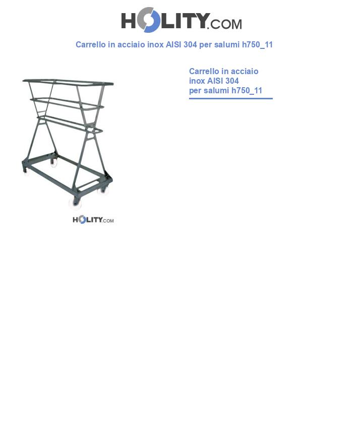Carrello in acciaio inox AISI 304 per salumi h750_11