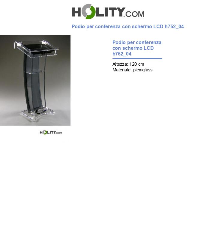 Podio per conferenza con schermo LCD h752_04