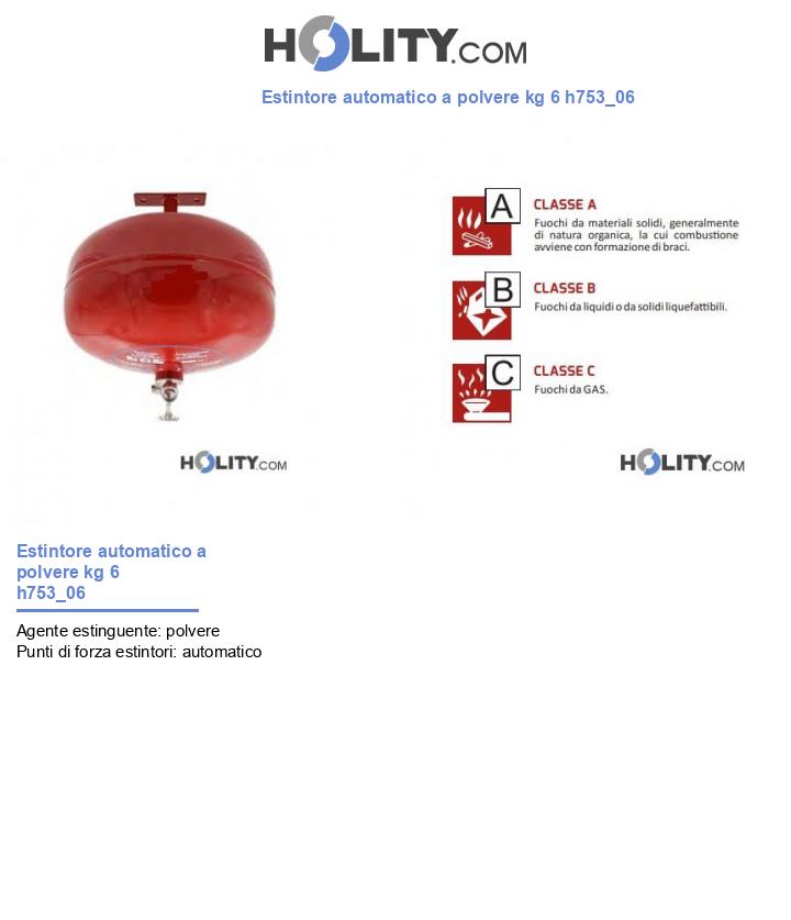 Estintore automatico a polvere kg 6 h753_06