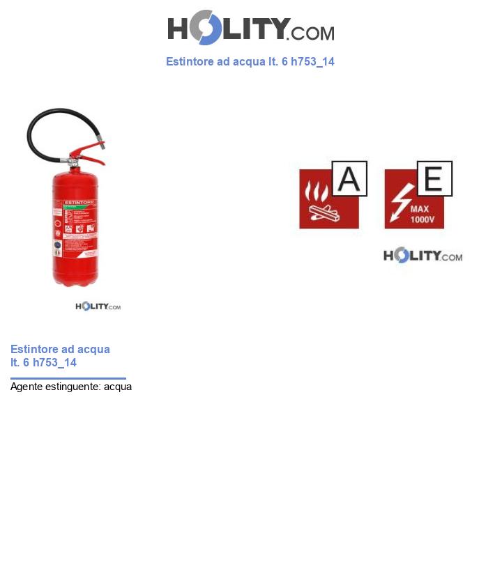Estintore ad acqua lt. 6 h753_14