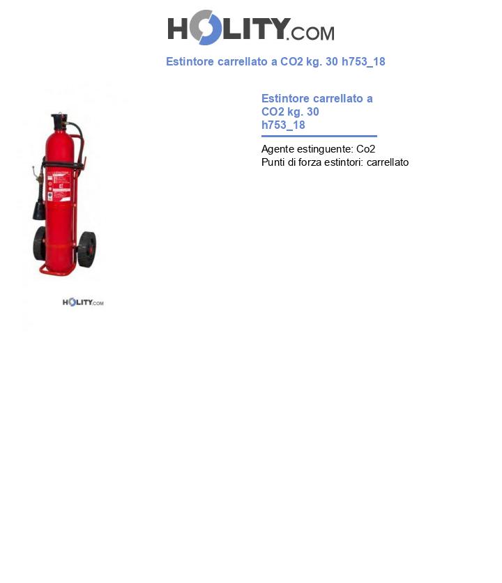 Estintore carrellato a CO2 kg. 30 h753_18