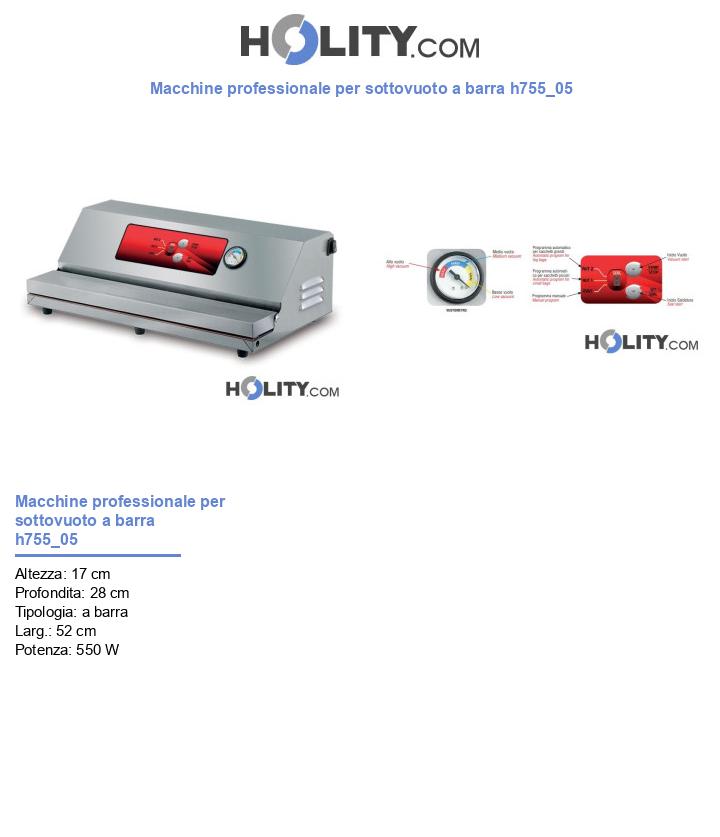 Macchine professionale per sottovuoto a barra h755_05