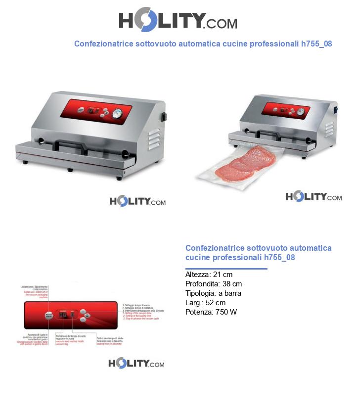 Confezionatrice sottovuoto automatica cucine professionali h755_08