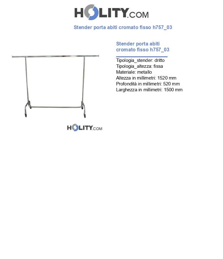 Stender porta abiti cromato fisso h757_03