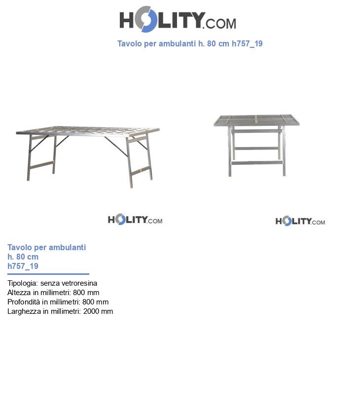 Tavolo per ambulanti h. 80 cm h757_19