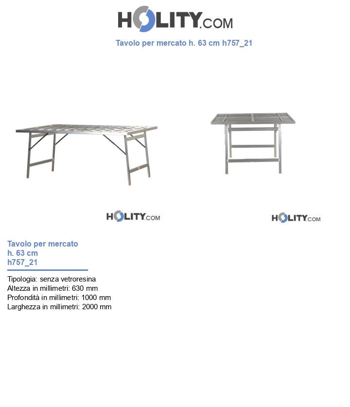 Tavolo per mercato h. 63 cm h757_21