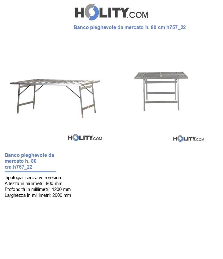 Banco pieghevole da mercato h. 80 cm h757_22