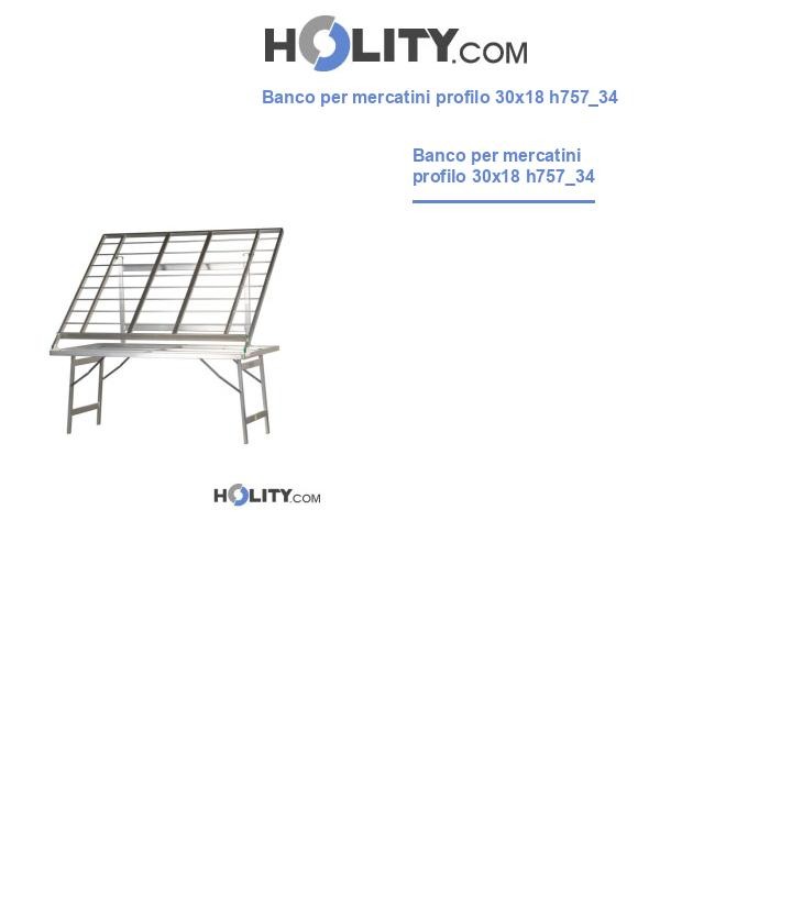 Banco per mercatini profilo 30x18 h757_34