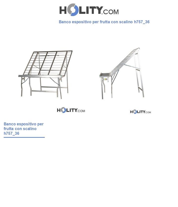 Banco espositivo per frutta con scalino h757_36