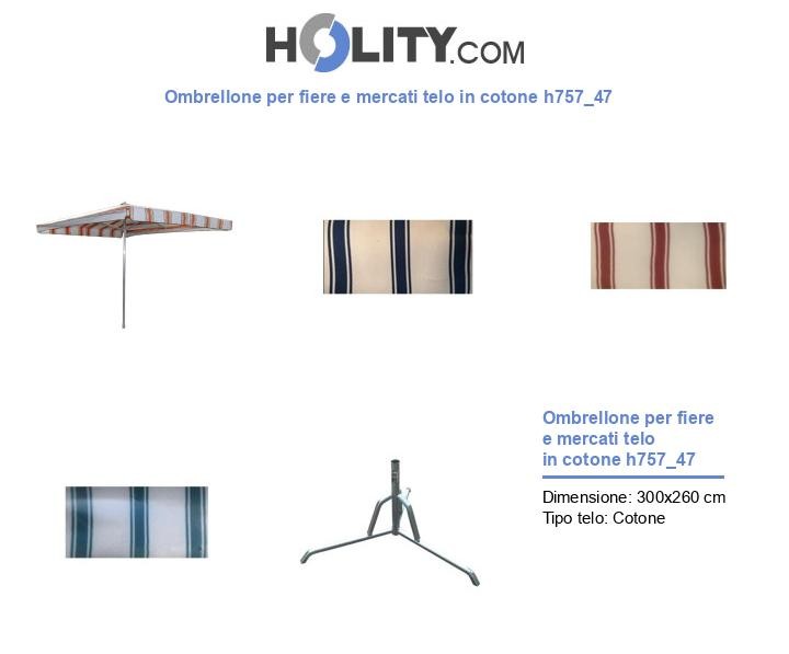 Ombrellone per fiere e mercati telo in cotone h757_47