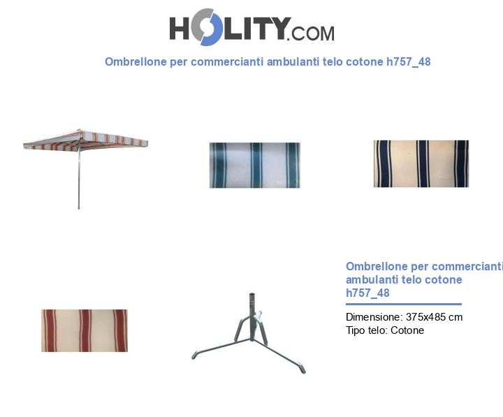 Ombrellone per commercianti ambulanti telo cotone h757_48