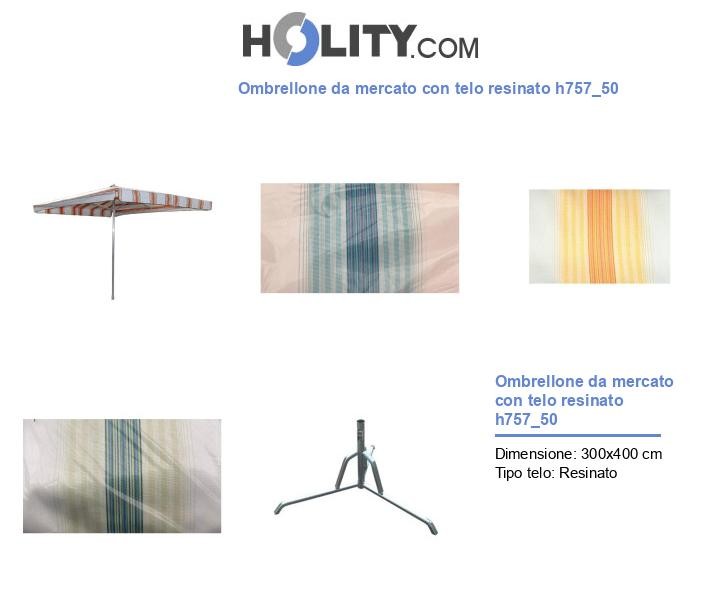 Ombrellone da mercato con telo resinato h757_50