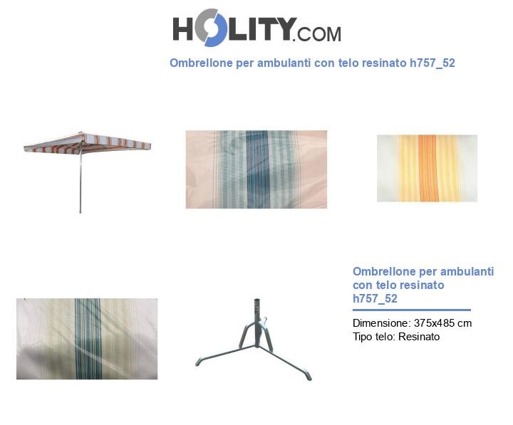 Ombrellone per ambulanti con telo resinato h757_52