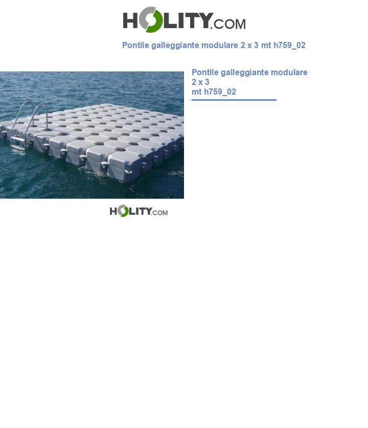 Pontile galleggiante modulare 2 x 3 mt h759_02