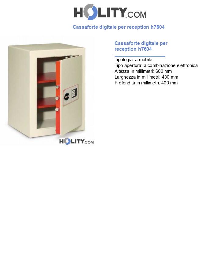 Cassaforte digitale per reception h7604