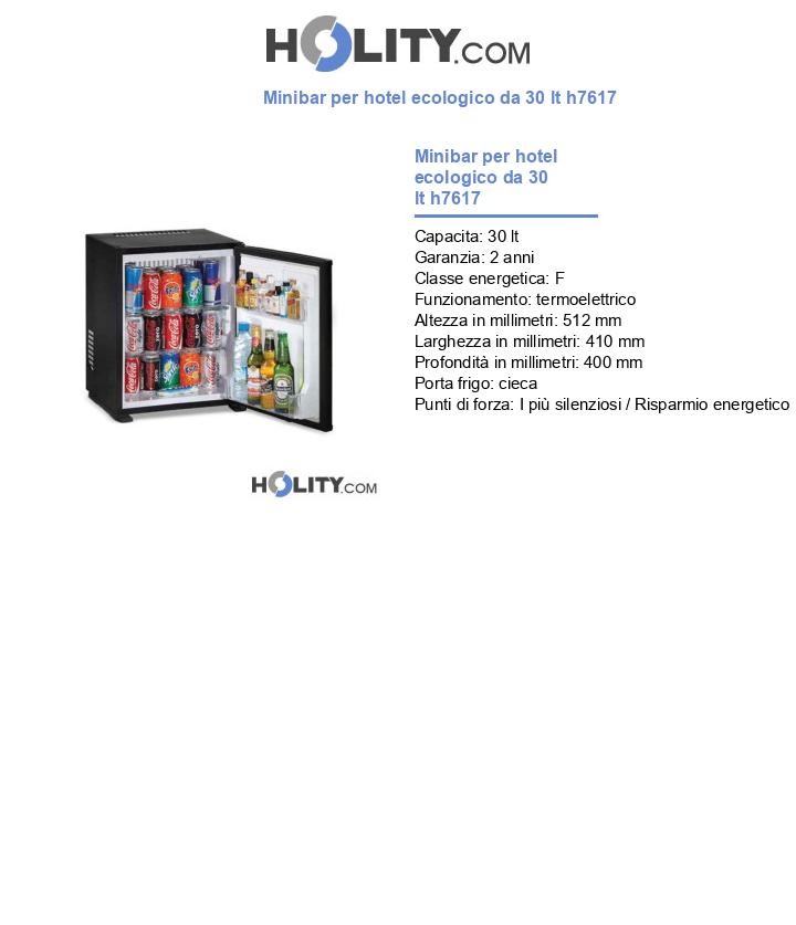 Minibar per hotel ecologico da 30 lt h7617