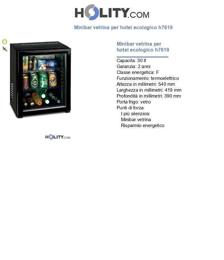 Minibar vetrina per hotel ecologico h7619