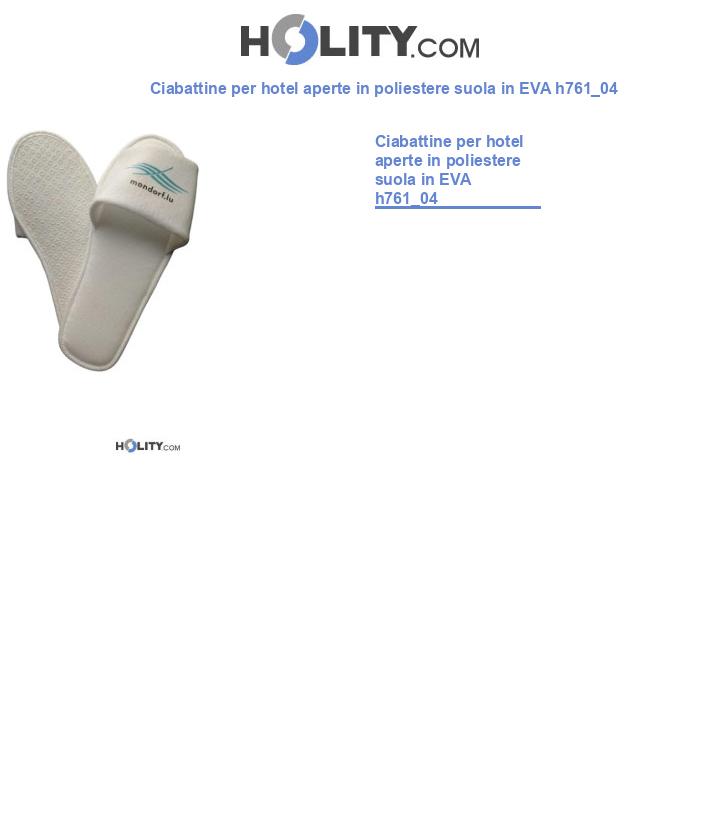 Ciabattine per hotel aperte in poliestere suola in EVA h761_04