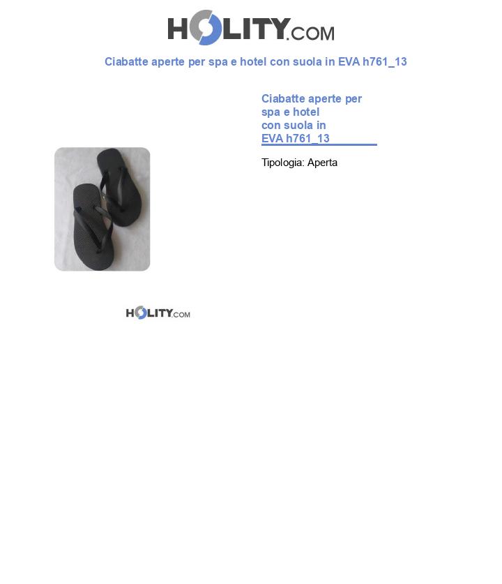 Ciabatte aperte per spa e hotel con suola in EVA h761_13