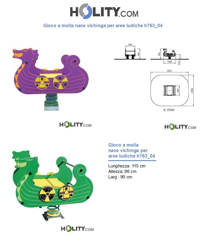 Gioco a molla nave vichinga per aree ludiche h763_04