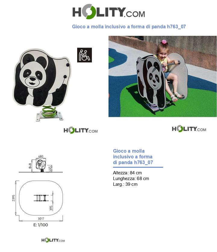 Gioco a molla inclusivo a forma di panda h763_07