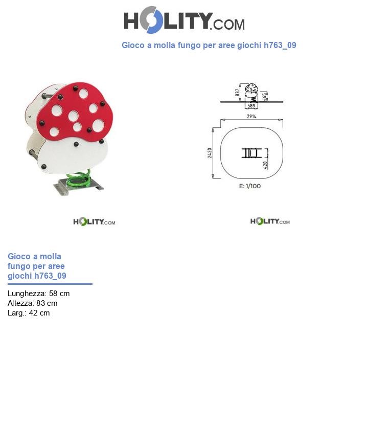 Gioco a molla fungo per aree giochi h763_09