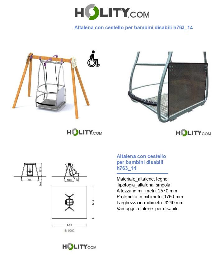 Altalena con cestello per bambini disabili h763_14