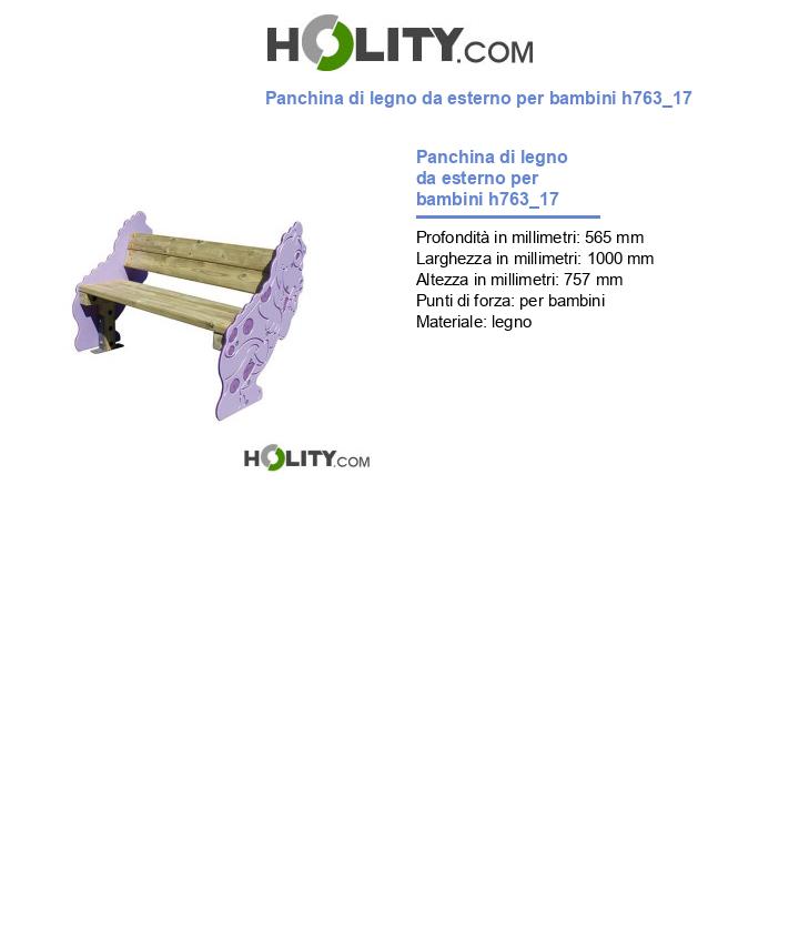 Panchina di legno da esterno per bambini h763_17